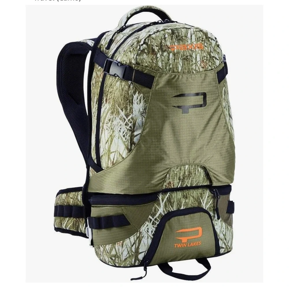 Paxis Twin Lakes Camo Swing Arm Hiking Fishing Hunting Backpack 30 Liter NEW